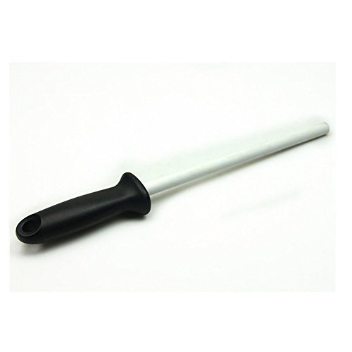 Ceramic Knife Sharpening Stick Kitchen Knife Sharpener Rod ABS Handle (5")