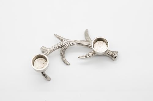 Marco Paul Silver Metal Stag Tea Light Candle Holder Antler Ornament Candelabra Tealight Candle Holders Wedding Christmas Table Centrepiece Mantlepiece Home Decoration Ornaments for Living Rooms - Cosy Home Interiors Marco Paul Silver Metal Stag Tea Light Candle Holder Antler Ornament Candelabra Tealight Candle Holders Wedding Christmas Table Centrepiece Mantlepiece Home Decoration Ornaments for Living Rooms - Image 5