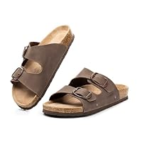 FITORY Womens Flat Sandals with Cork Footbed,Open Toe Arch Support Slides — image 5