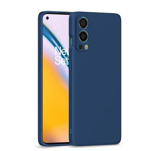 Image of Outlouders Back Cover for Oneplus Nord 2 5G | Camera Protection | Durable Soft Matte Silicone Bumper Case (Blue)
