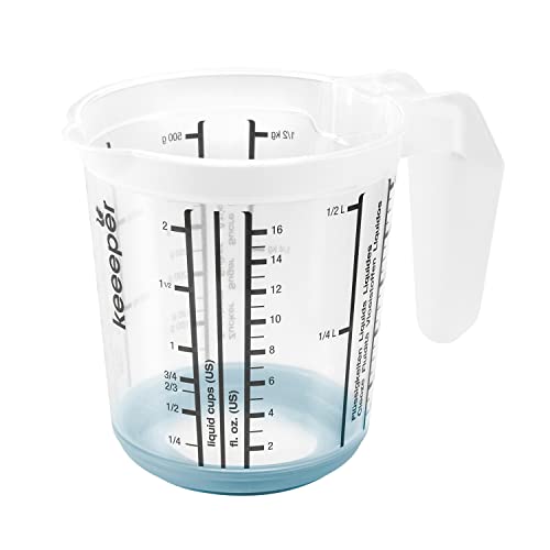 keeeper Messkanne mit Anti-Rutsch-Funktion, 500 ml, Massimo, Nordic Blue