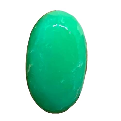 Chrysoprase naturelle ovale 28x16mm dos plat pour réussir facilement le sertissage de votre bague