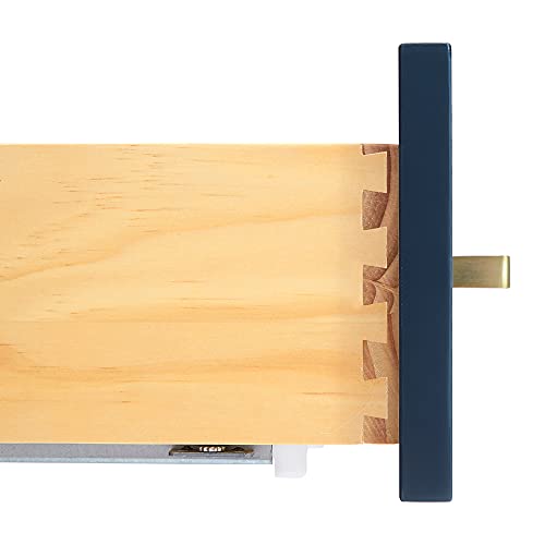 Ariel 61" Inch Midnight Blue Double Bathroom Vanity Cabinet With Rectangle Sinks And Carrara White Marble Countertop | 4 Soft Closing Doors And 6 Full Extension Dovetail Drawers | No Mirror #TOP6