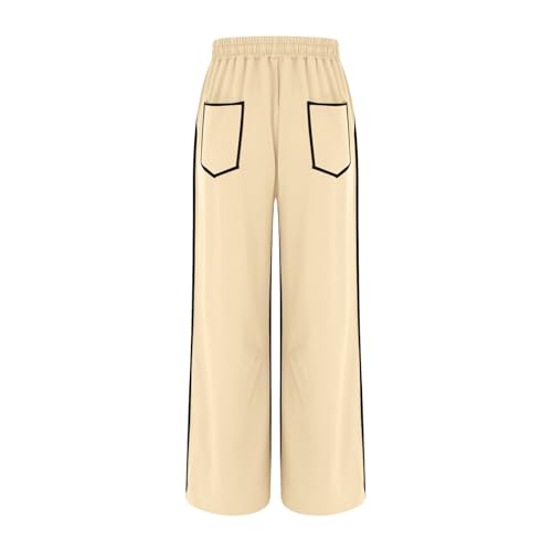 Image of Barrel Pants Women Casual Cargo Wide Leg Baggy Sweatpants Drawstring High Waisted Lounge Palazzo Pants with Pockets