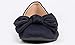 FEVERSOLE Women's Round Toe Cute Bow Trim Ballet Flats Navy Size 10 M US