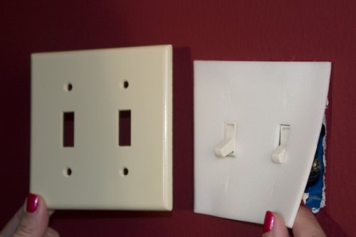 Air-TiteStick 'N' Seal Adhesive Backed Double Switch Draft Sealers.