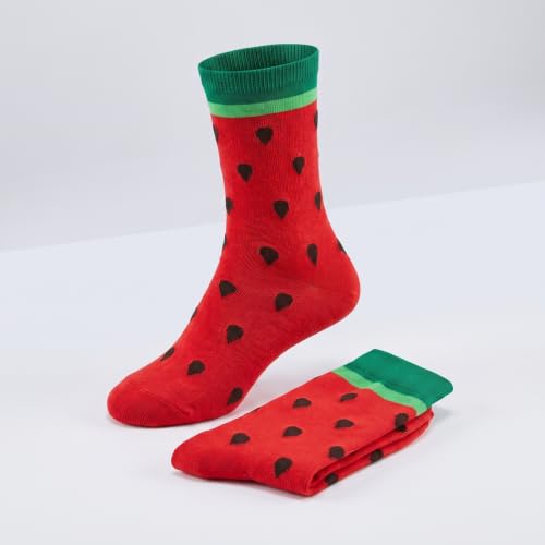 Image of Tipi Toe Women's 6-Pack Funky Crew Socks | Colorful Fun Patterned Novelty Dress Socks, Sizes 9-13