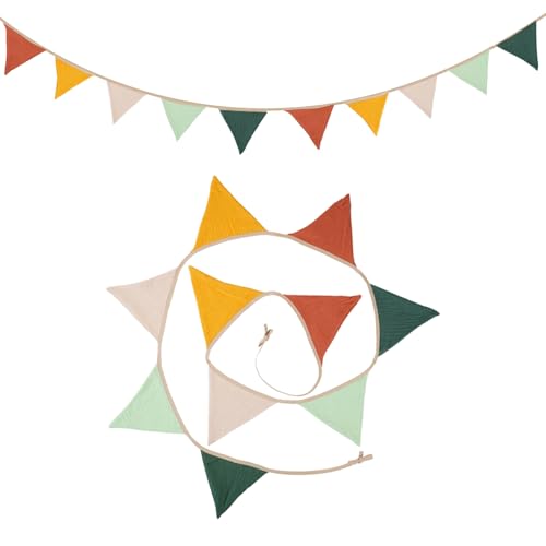 Bfuzxy Musselin Wimpelkette Stoff Girlande Deko