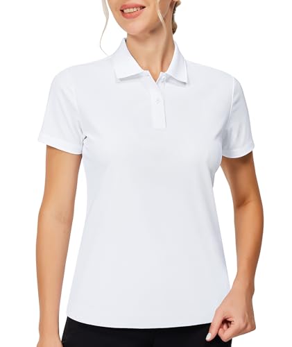 Image of Casei Womens Shorts Sleeve Polo Golf Shirts Quick Dry UPF 50+ Tennis Pickleball Top Collared Casual Work Athletic Shirts