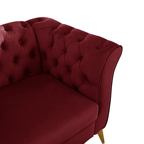 Image of Supernal 3 Seater Sofa Set with Brass Legs Perfect Gives Luxurious Look for Home /Living Room /Office /Guest Room /Hotels /Lounge