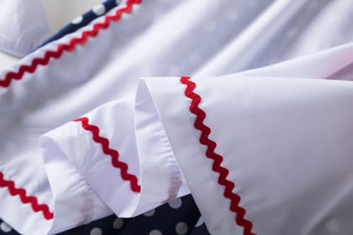 I Love Lucy Twirl Dress,Girls Navy Polka dot Dress,Valentines Dress,4