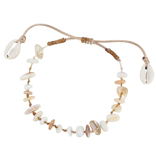 Bracelet coquillages ajustable pour femme évitant les irritations