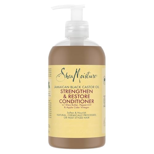 SHEA MOISTURE Jamaican Black Castor Oil Strengthen & Restore Conditioner no silicones or sulphates for chemically processed, heat styled or natural hair 384 ml