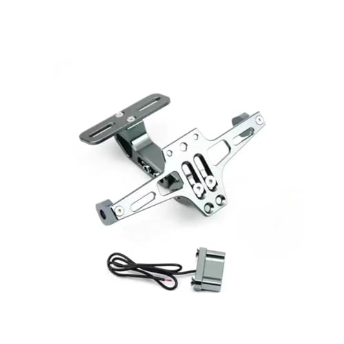 Support plaque d'immatriculation Suzuki SV1000 DL1000 cadre alu rigide gris