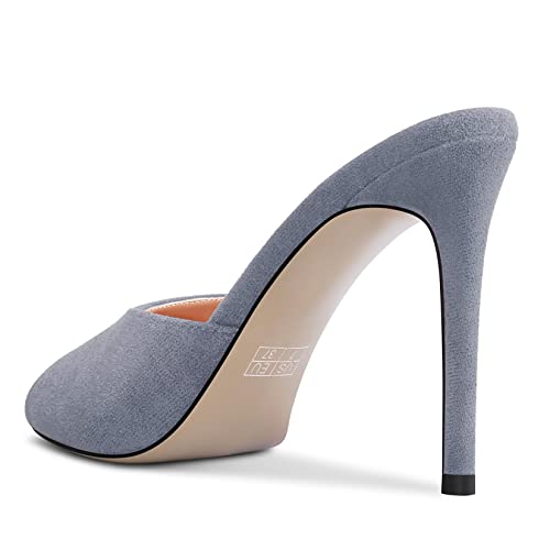Image of TNYNFBEB Women Stiletto High Heel Peep Open Toe Sandals Slingback Slip-on Wedding Office Cute Basic Classic 3.9 Inches Heels