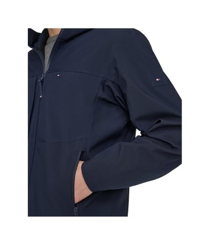 Image of Tommy Hilfiger Mens Soft Shell Hooded Raincoat