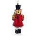 Teddy Bear Drummer Blown Glass Christmas Ornament