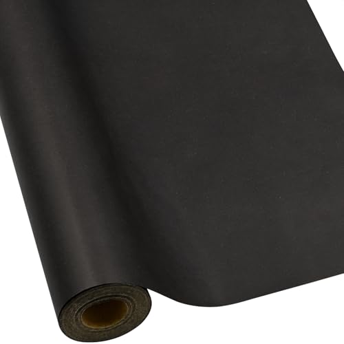 FMDPZUP Black Wrapping Paper Roll 12m *43cm Birthday Wrapping Paper Kraft Paper Perpect for Birthday Gifts