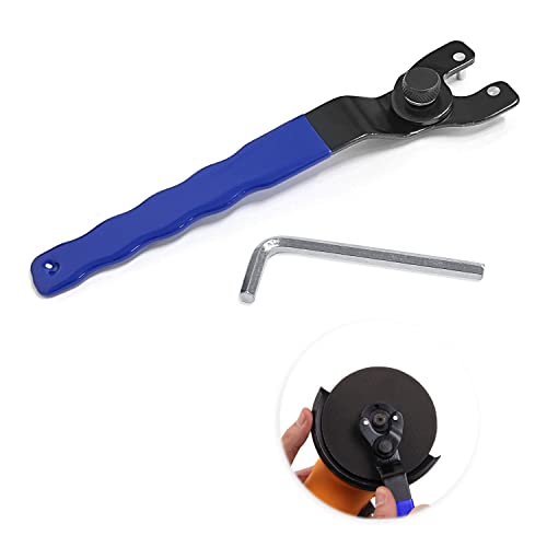 CQQNIU Chiave regolabile, chiave a perno, dado di bloccaggio, chiave per smerigliatrice, manico rivestito in plastica antiscivolo