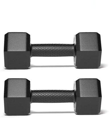 MINESFIT PVC Hex Fixed Dumbbells Set and Fitness Kit for Men and Women Whole Body Workout (BLACK-(2KG X 2)) (B0C343VVXK) Amazon Price History, Amazon Price Tracker
