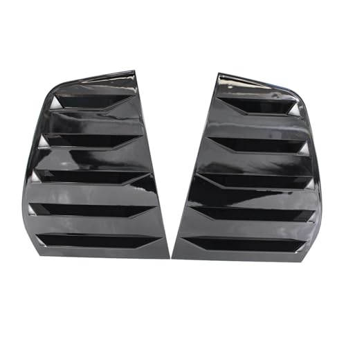 Compatible for Golf 6 MK6-R 2010-2014 Rear Side Window Louver Sun Shade Cover Trim Glossy Black