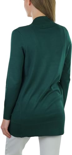 Image of ToBeInStyle Women's Long Sleeve Rib Banded Open Sweater Cardigan