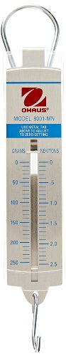 Ohaus 8001-mn Pull type de balance à ressort, capacité de 250 g/2.5 N, 10 G/0.1 N Lisibilité Cover