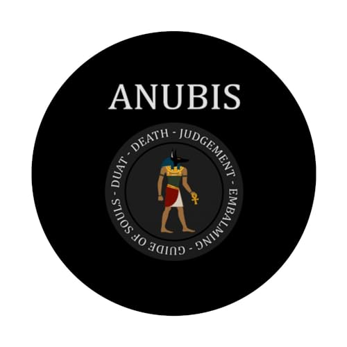 Anubis Egyptian God of the Dead Egyptian Mythology PopSockets Swappable PopGrip, Black - Image 3
