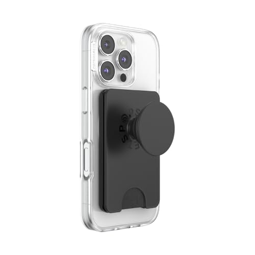 Image of PopSockets Kick-Out Wallet for MagSafe, Adjustable Kickstand, Magnetic Stand - Black