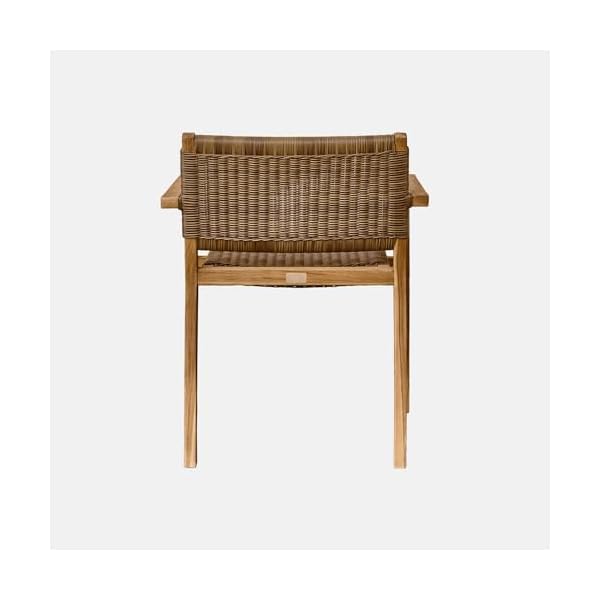 Loberon Gartenstuhl Calvini Teakholz Braun