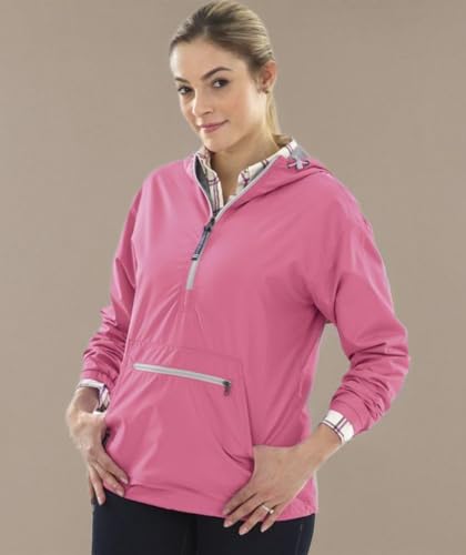 Image of Charles River Apparel Women's Chatham Anorak Jacket | Lightweight wind and water-resistant anorak with soft jersey lining, adjustable hood, and easy everyday coverage.