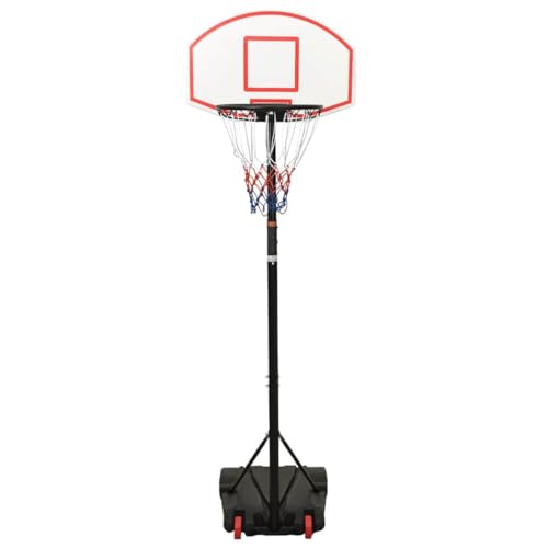 Soporte de baloncesto ajustable de 216 a 250 cm con ruedas, canasta de baloncesto móvil para jardín e interior, base estable rellenable