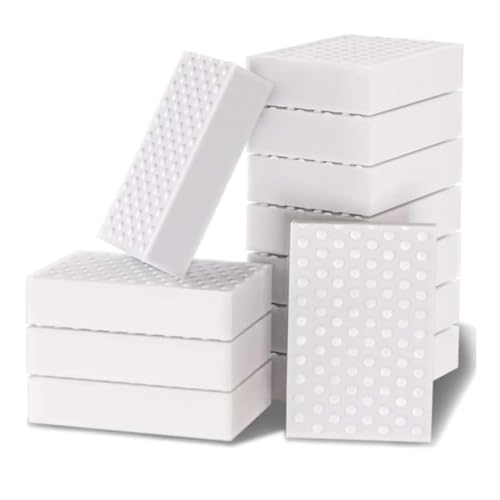 Image of Magic Eraser Sponge for Walls, Multi-Purpose Cleaning Sponge, Melamine Foam Scrubber for Kitchen, Bathroom, Shoes, Baseboards & Household Stain Removal Pack - 2