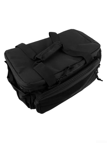 Bolsa de herramientas de 14 pulgadas con base antideslizante recubierta de poliuretano, nailon resistente al desgarro y mango acolchado, organizador grande para electricistas, carpinteros y trabajos