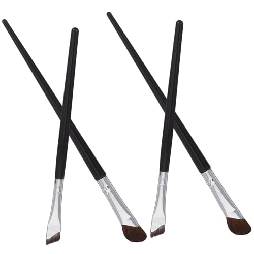 Beatifufu 4 Piezas Frente Para Cejas Cepillos Cepillo De Contorno Pincel Corrector Debajo Del Ojo Cepillo Para El Contorno De La Nariz Cepillo Corrector Debajo De Los Ojos Sombra Nylon