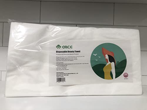 Once Disposable Beauty Towels, Disposable Towel, Large Disposable Hair Drying Towel, Disposable Salon Towel, Disposable Spa Towel, 15.75 X 31.50 Inches, 25 Sheets #TOP29