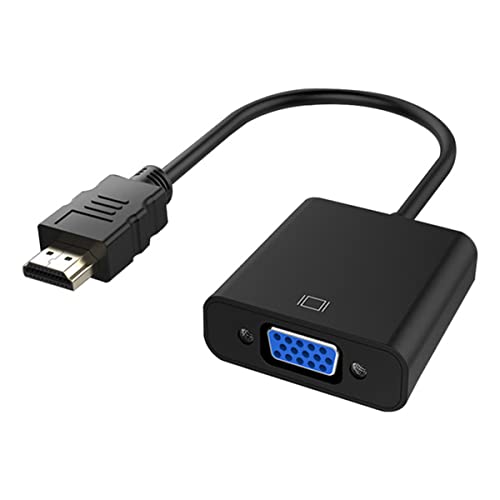 Image of TXY HD 1080P HDMI to VGA Cable Converter with Audio Power Supply HDMI Male to VGA Female Converter Adapter for Tablet Laptop PC TV (Black)