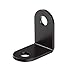 VintageBee 12 PCS Black Corner Braces, 1.02 x 1.02 x 0.63 inch Small Metal L Corner Bracket Joint Fastener, 90 Degree Angle Bracket for Wood, Shelves, Furniture, Cabinet and More