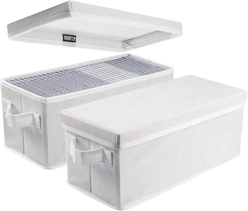 UENTIP CD-Aufbewahrungsbox, 1 Stück, CD-Hülle, 33,5 x 15 x 13,5 cm,...