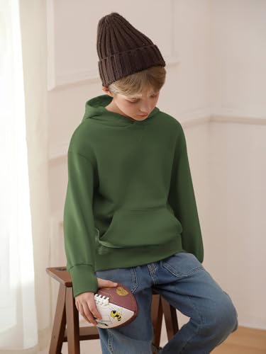 Haloumoning Boys' Fleece Hooded Sweatshirt Kids Long Sleeve Pullover Hoodies with Pocket 4-14Y3