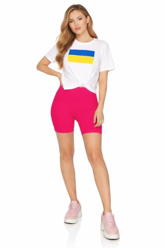 Image of Women Gym Workout Shorts | Cotton Lycra 4-Way Stretch | Mid Waist Activewear for Yoga, Running, Cycling
