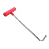 Construction robuste : fabriqué en acier inoxydable résistant, le lève-plaque d’égout avec poignée revêtue offre une durabilité exceptionnelle et surpasse les outils de levage traditionnels dans les environnements difficiles. crochet de vidange pour canalisation, crochet de levage pour ouverture de regard