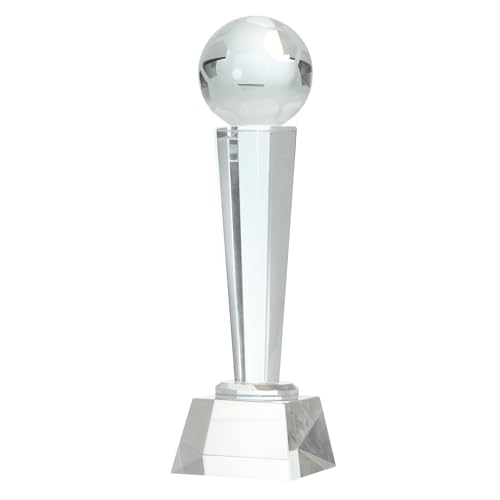 MECCANIXITY Crystal Glass Trophy with Box 9 x 2.8 Inch,