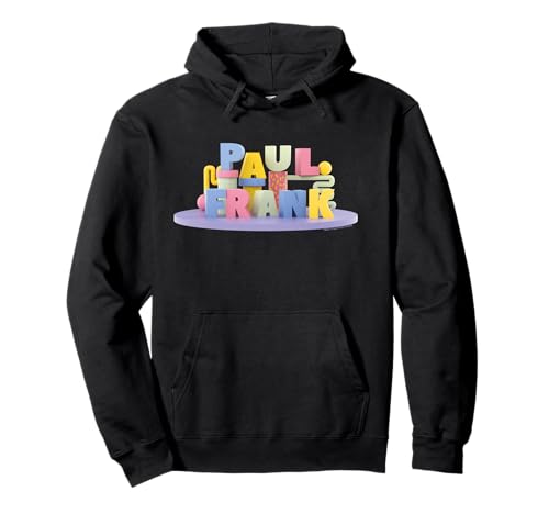 Paul Frank 3D Texto Arte Sudadera con Capucha