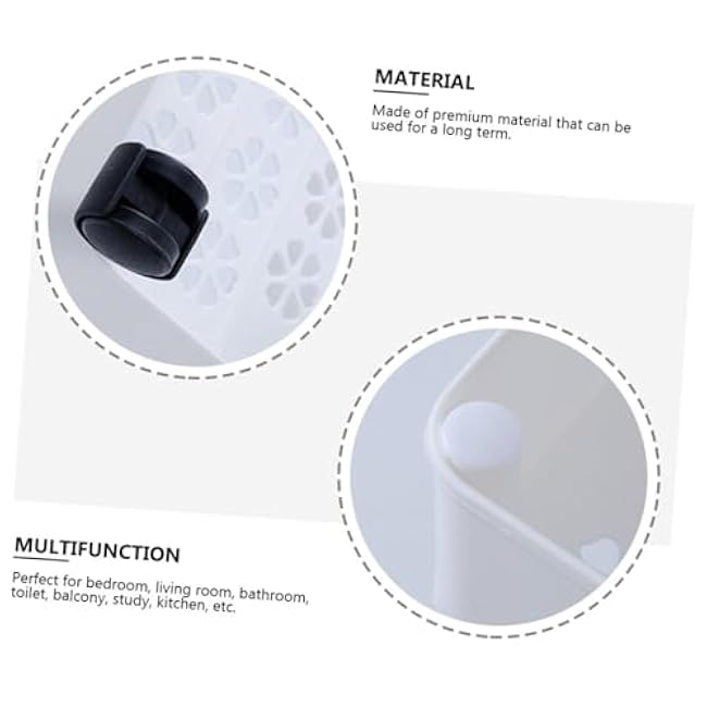 TEHAUX Removable Rolling Kitchen Storage Rack Wide Shelf with Wheels Organizer Cart for Home Bathroom Living Flexible Space-Saving Storage-Iihgucde