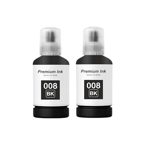 Image of Duplex DTC 008 Black Refill Ink for Epson L6460 /L6490 /L6550 /L6570 /L6580 /L11160 /L15150 /L15160 Printer. (Pack of 2)