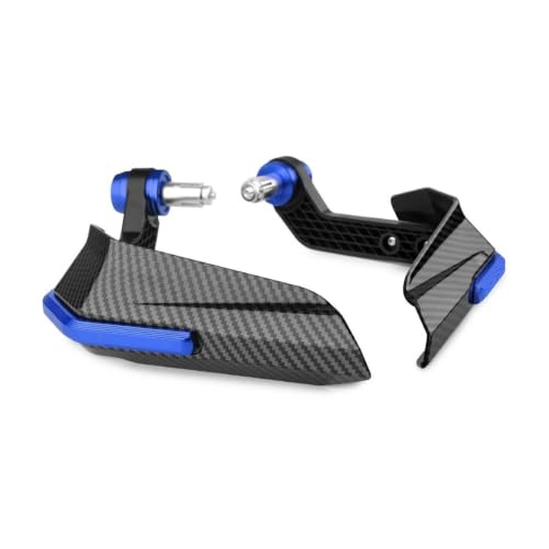 Protège-mains moto bleu pour éviter la casse des leviers sur Monster 797 1200