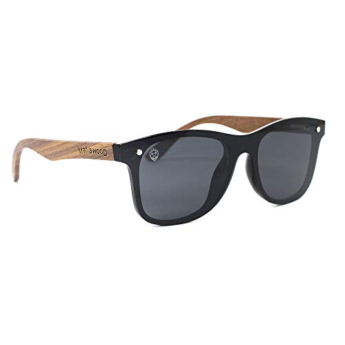 MAFIAWOOD EXCLUSIVE WEAR Sunglasses with Wood Straps Flat Front Barker