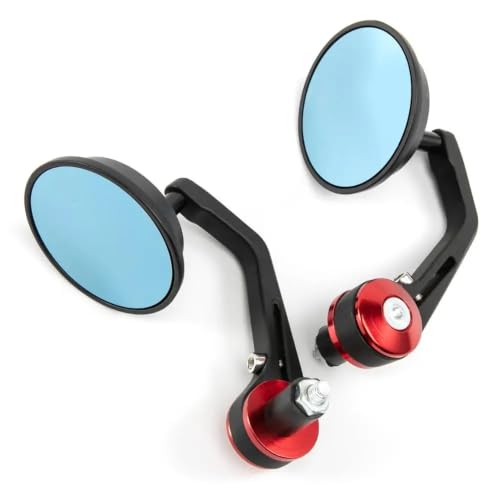 Espejo manillar de motocicleta rojo para rutas urbanas en Z750 y Z1000
