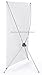 Portable X Banner Stand with Hooks for Grommets, Adjustable - Graphics NOT Included